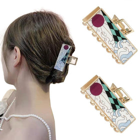 Ttdesefu anime figure metal hair clips, golden finish, secure daily styling.