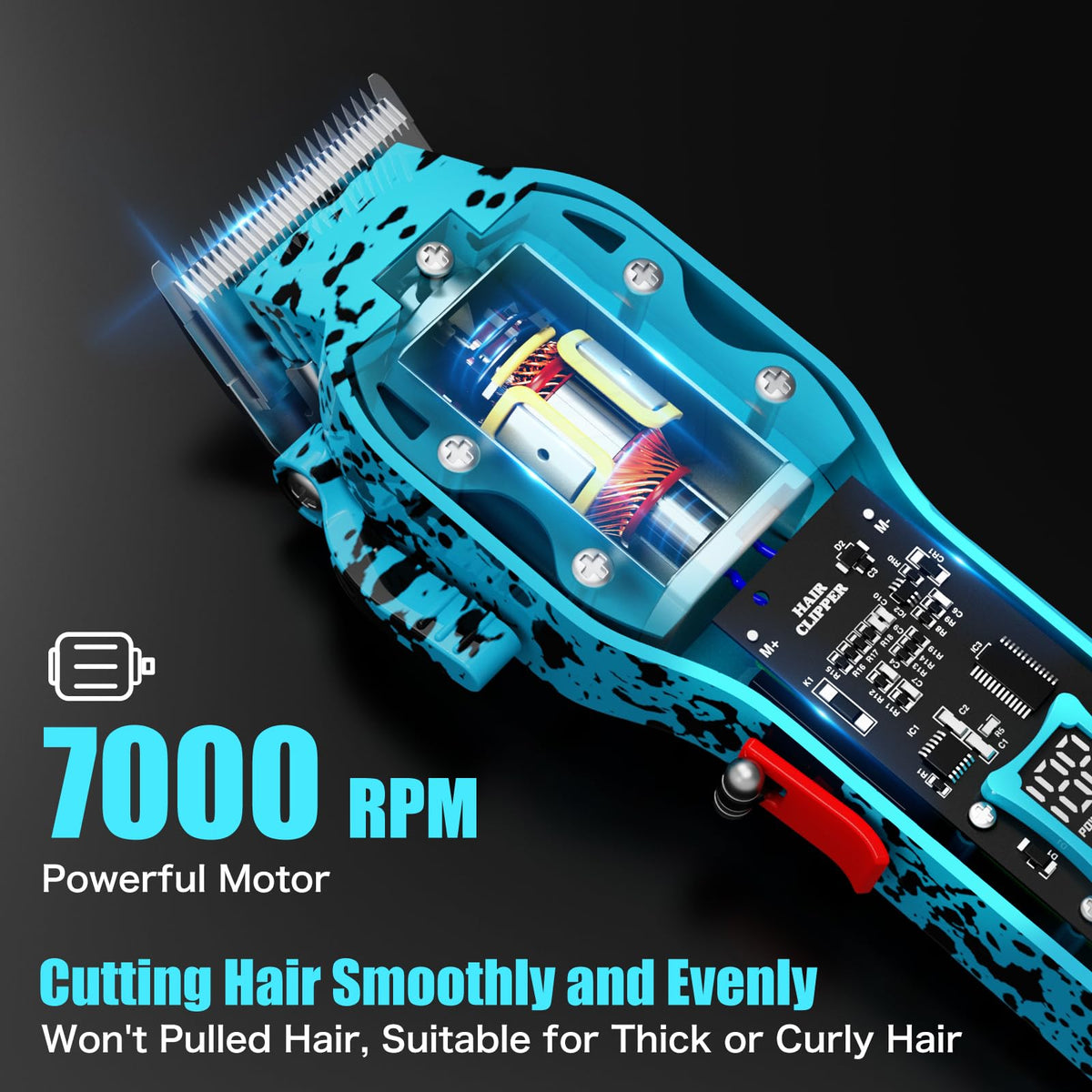 Tuanchuanrp barber kit with eight guide combs for versatile fades