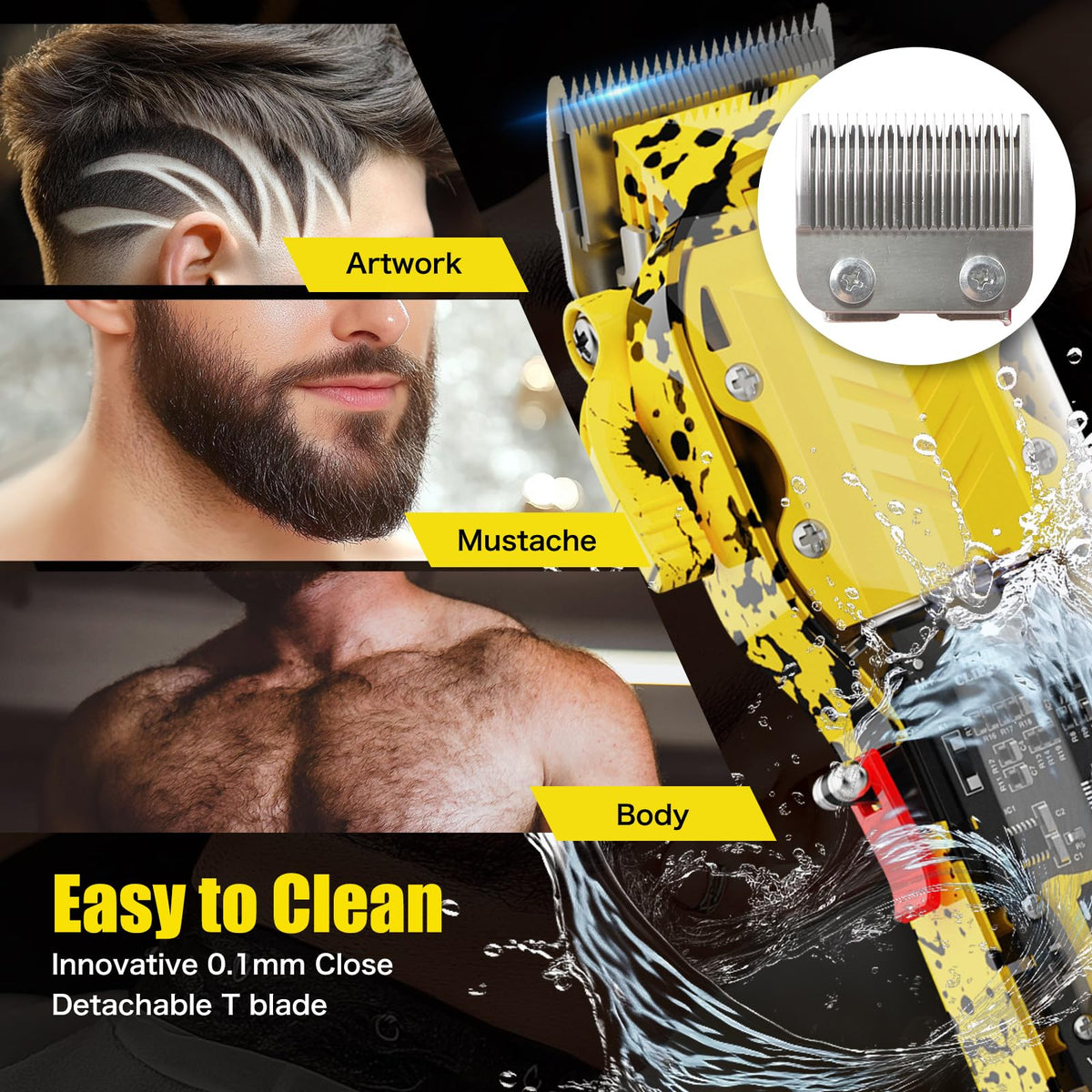Tuanchuanrp barber kit featuring LED display and adjustable settings