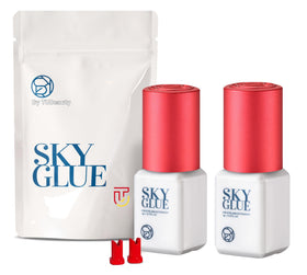 TUBeauty Sky Glue S+ eyelash bottle with fast-drying formula for professionals.