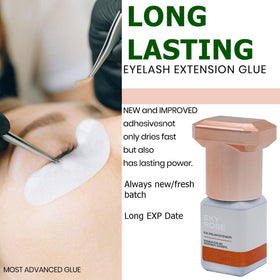 TUBeauty Sky Rose Glue bottle with glossy black finish for a premium salon look
