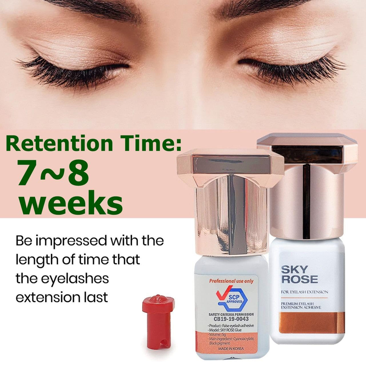 TUBeauty Sky Rose Glue precision nozzle ensures controlled application