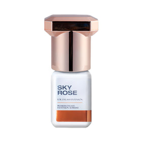 Technician applies lashes with Sky Rose Glue in a salon setting