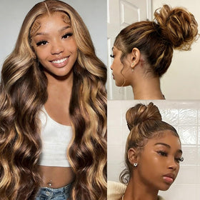 TUDODO 360 lace front wig full head view for a natural hairline.