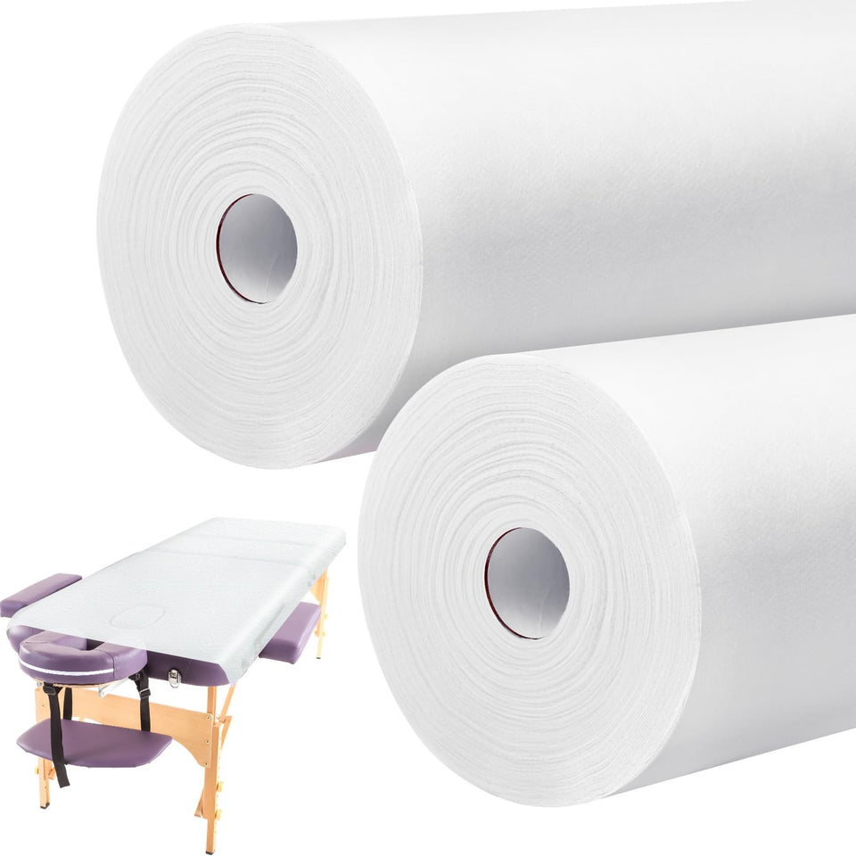 Tudomro white disposable bed sheet roll for hygienic client prep