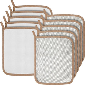 Tudomro double-sided exfoliating washcloth 26x22cm gray for full-body cleansing.