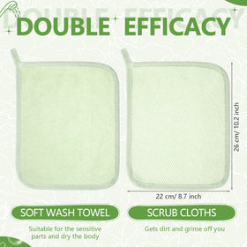 Tudomro exfoliating washcloth 10pc package ready for daily use.
