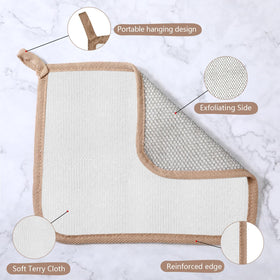 Tudomro washcloth for face and body cleansing in gray.