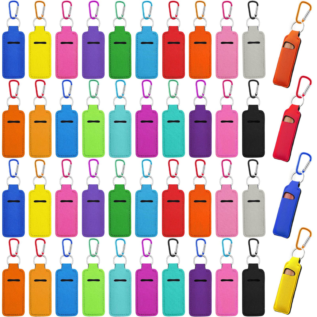 Tudomro lipstick holder keychain with colorful clip for quick lip balm access.