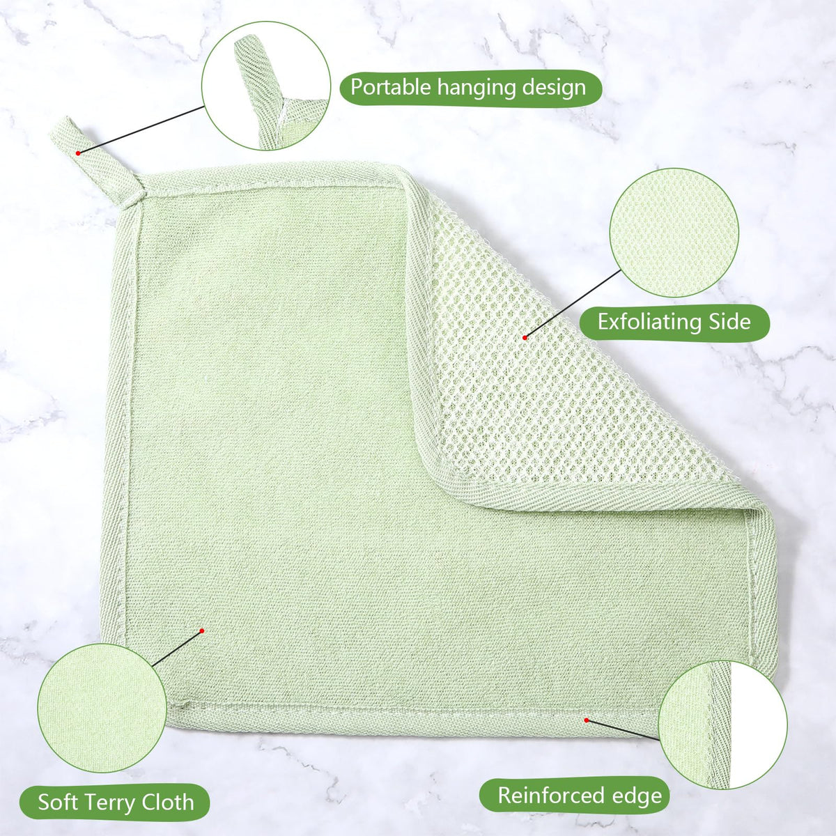 Tudomro washcloth machine washable for easy care and reuse.