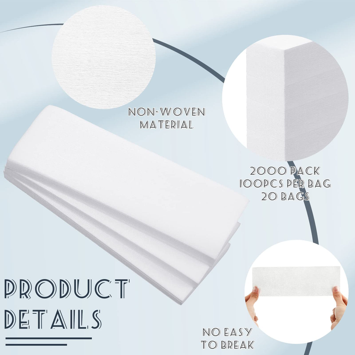 Tudomro wax strips 7x20 cm size suitable for most body areas