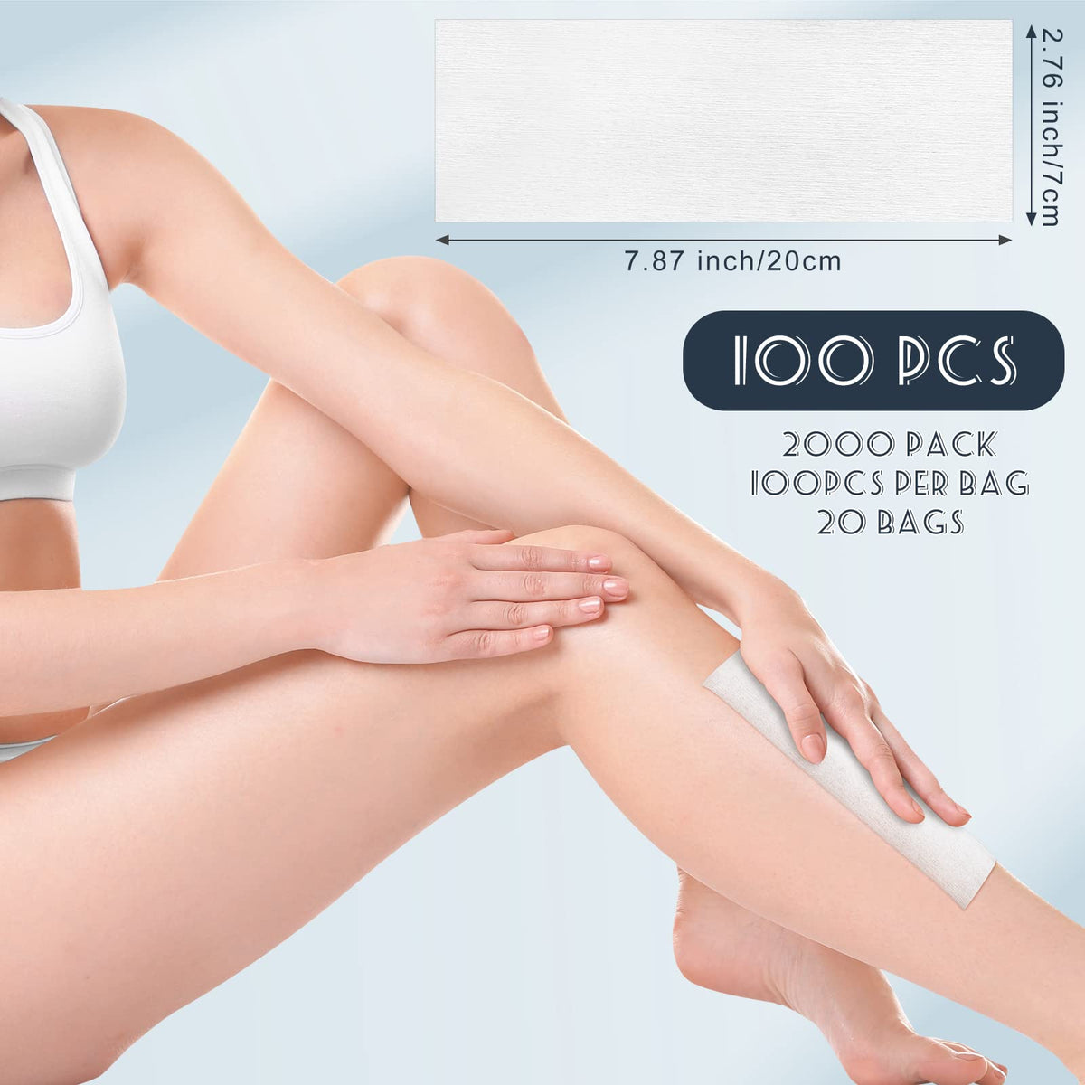 Tudomro wax strips close-up highlighting soft nonwoven fabric texture