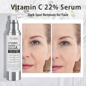 TUJHG Serum on skin reveals a radiant, hydrated glow.