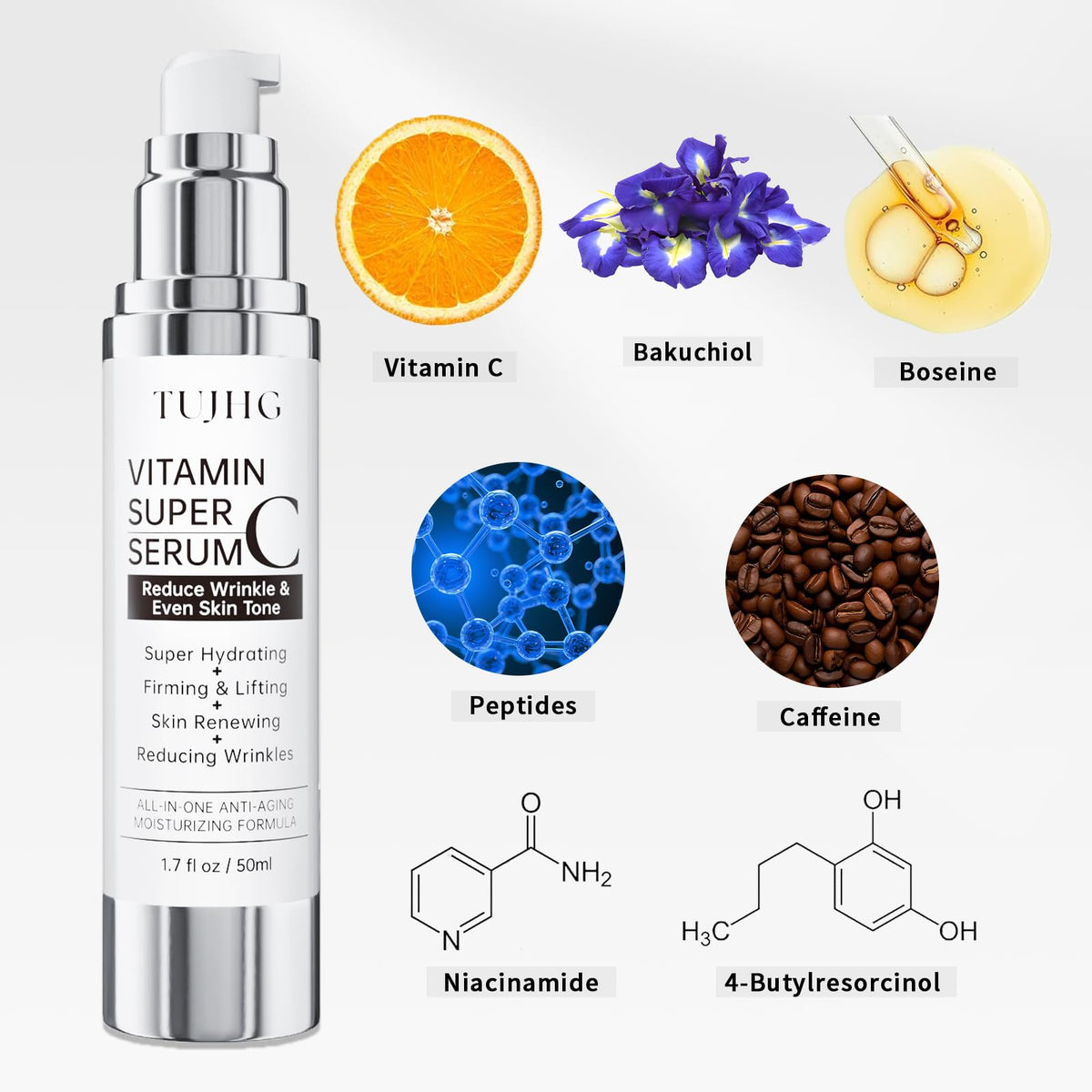 TUJHG Packaging close-up highlights clean ingredients and gentle formulation.
