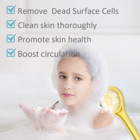 Tuklye Bath Brush child-friendly design makes bath time appealing and comfortable.