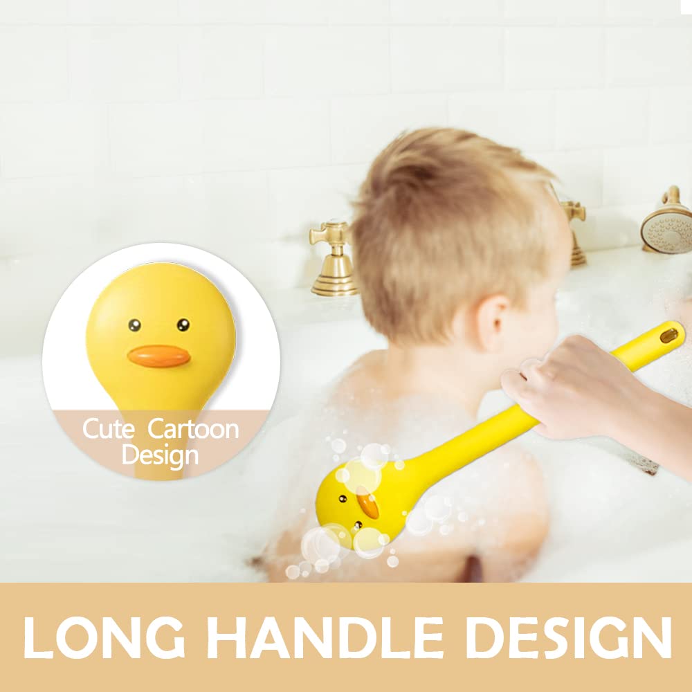 Tuklye Bath Brush long ergonomic handle eases reach for back and elbows.