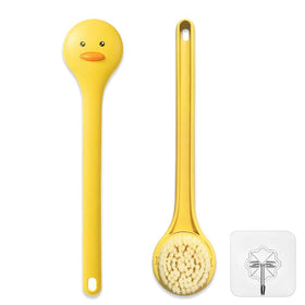 Tuklye Bath Brush with yellow duck appearance promotes playful bathing and gentle cleaning for kids.