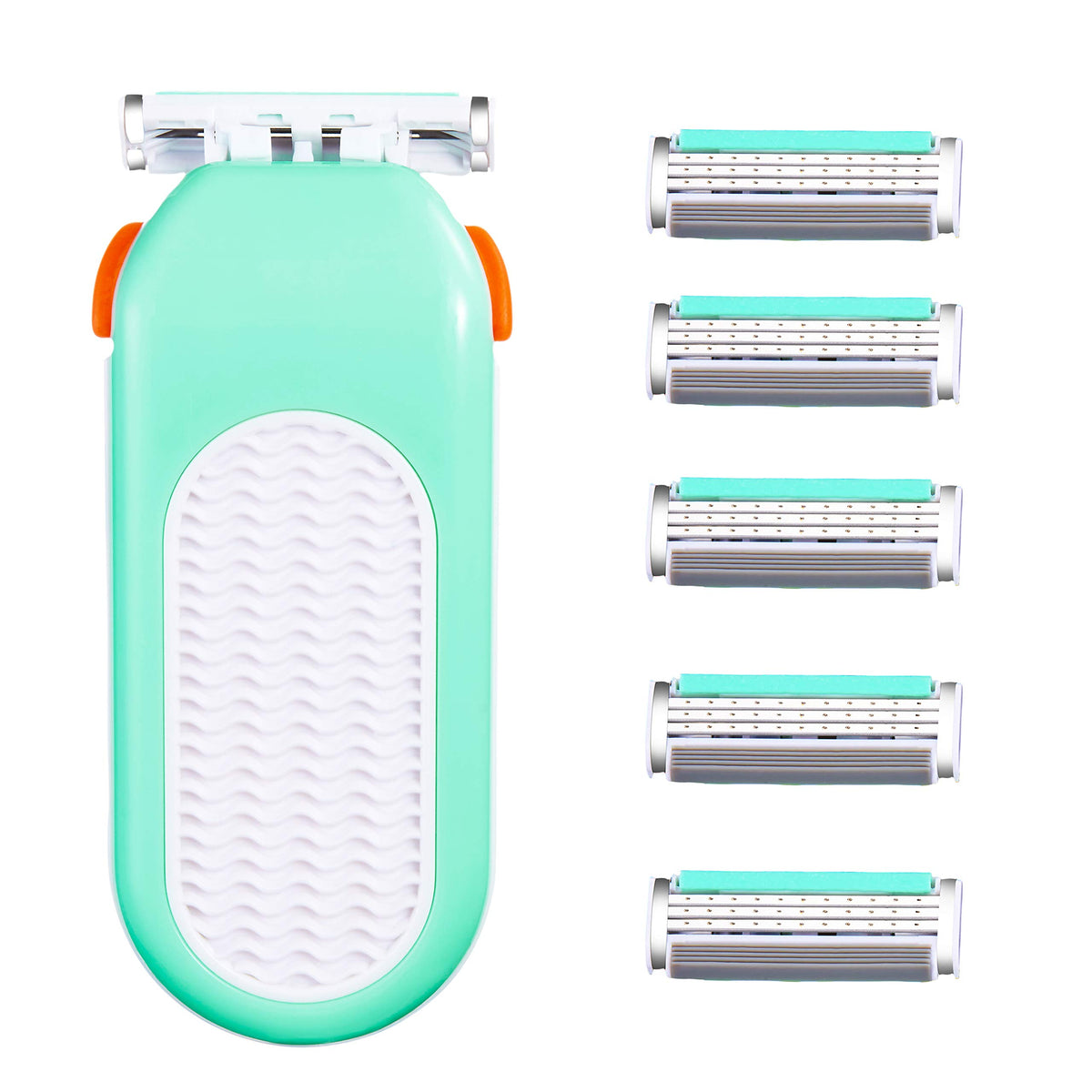 Tukomios Domon Dolly Razor with green handle delivers smooth shaving for legs and face