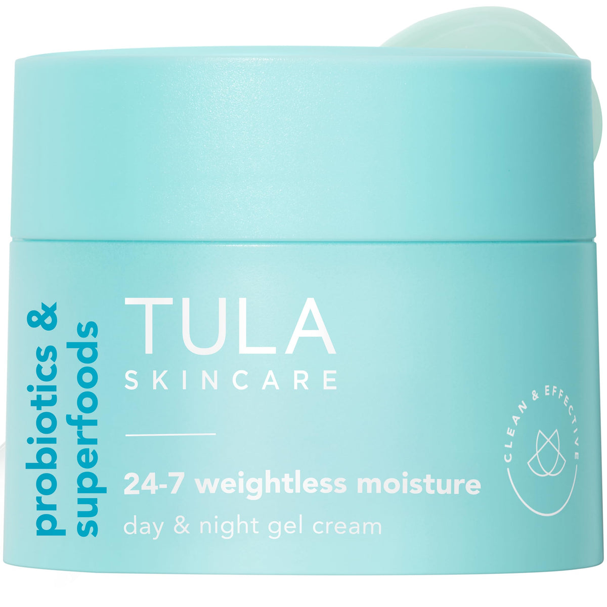TULA 24-7 Weightless Moisture bottle close-up showing hydrating formula