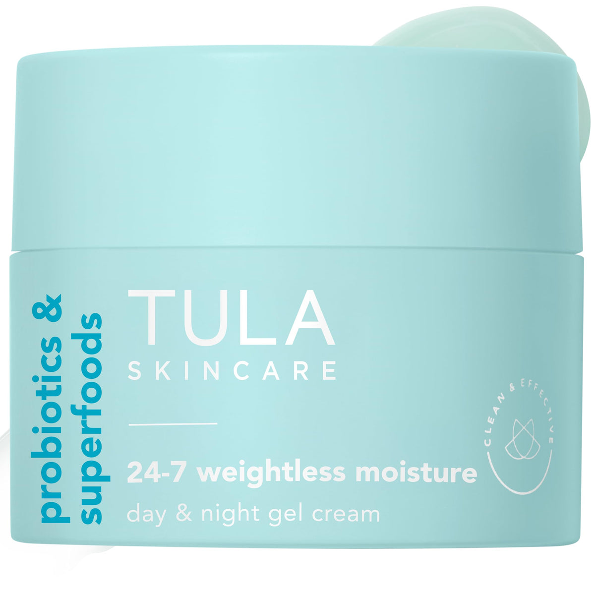 TULA 24-7 Weightless Moisture jar demonstrates lightweight hydration for daily use