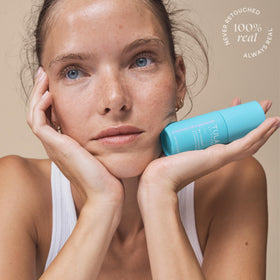 TULA A+ Renewal Serum glow-boost illustration suggests radiant skin potential.