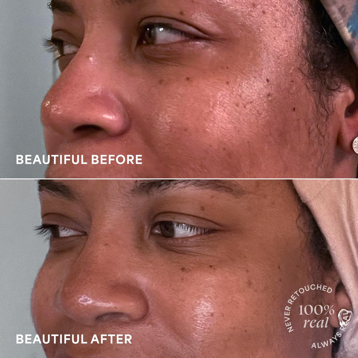 TULA Bright Start moisturizer on skin with a healthy glow finish