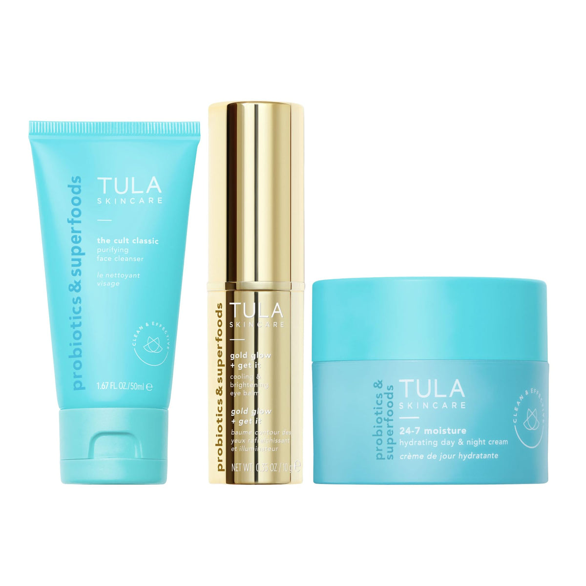 TULA Gold Glow Eye Balm compact, quick radiance for the eyes.