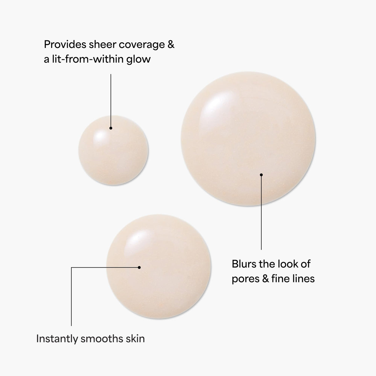 TULA Face Filter Primer swirl on skin demonstrates glow and blur