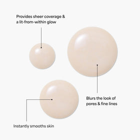 TULA Face Filter Primer swirl on skin demonstrates glow and blur