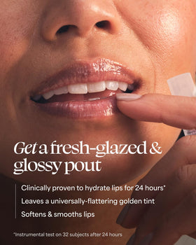 TULA Glaze ingredients concept image featuring hyaluronic acid and peptides.
