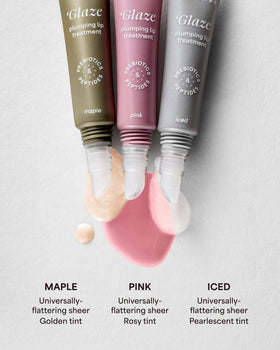 TULA Glaze tube with glow reflected for premium lip care.