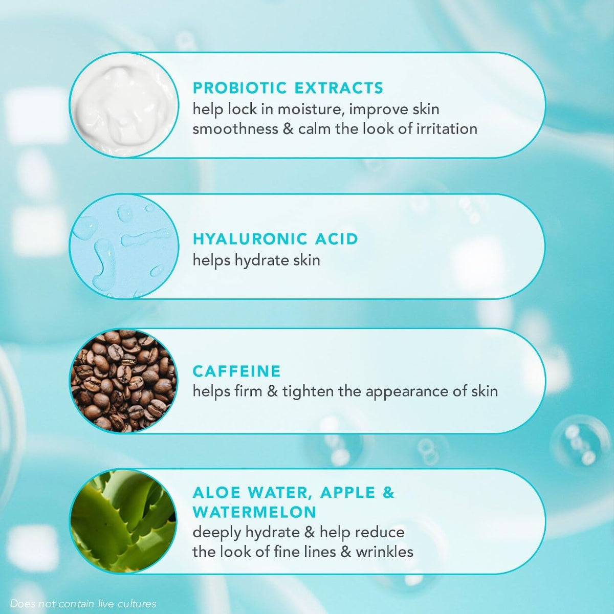 TULA Glow texture close-up highlights the hydrating formula for a healthy glow.
