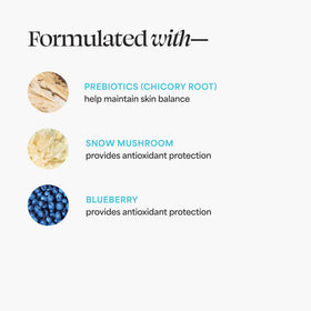 TULA ingredient shot showcases prebiotic extracts and glycolic acid.
