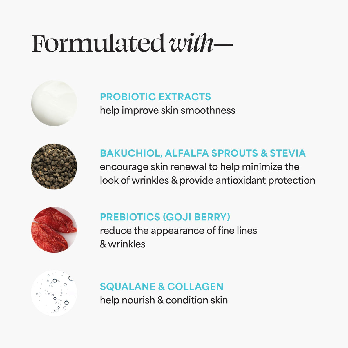 TULA Wrinkle Drops applied to clean face morning and night