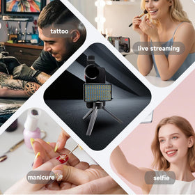 Tumalab Tattoo Light features a 360° rotatable bracket for versatile shooting angles.