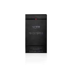 TUMI 19 Degree cap and amber detail, signaling long-lasting fragrance
