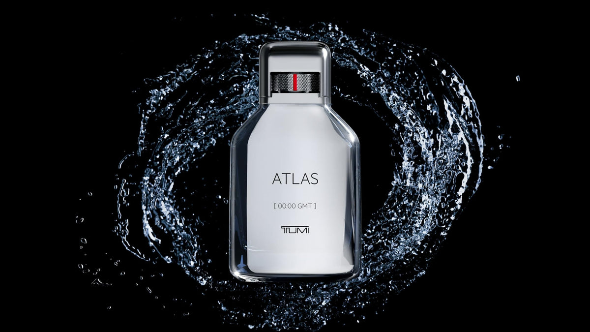 Tumi Atlas packaging box, gift-ready presentation