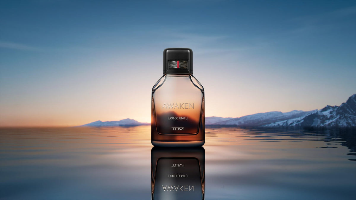 Tumi Awaken packaging box signals gift-ready presentation and value.