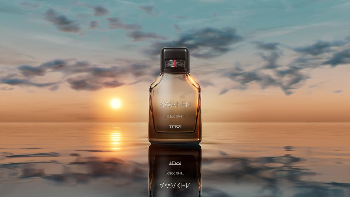 Tumi Awaken woodsy ambiance suggests versatile daily wear.