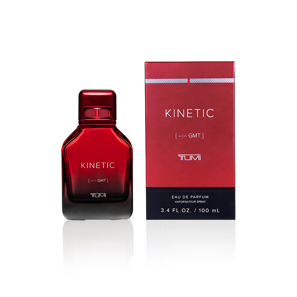 Tumi Kinetic bottle closeup with sleek travel-friendly design.