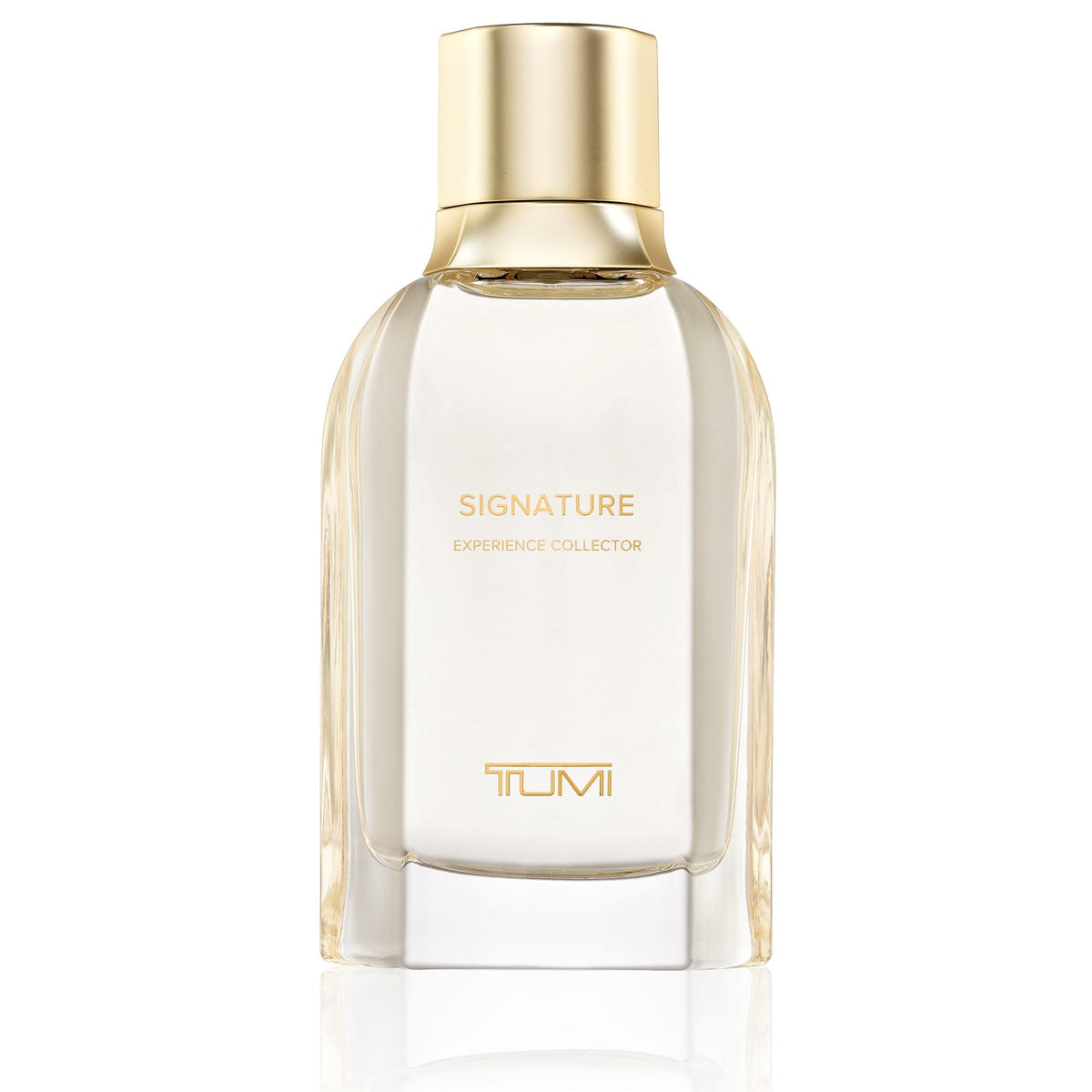 TUMI Signature Experience Collector bottle cap close-up highlighting refined design