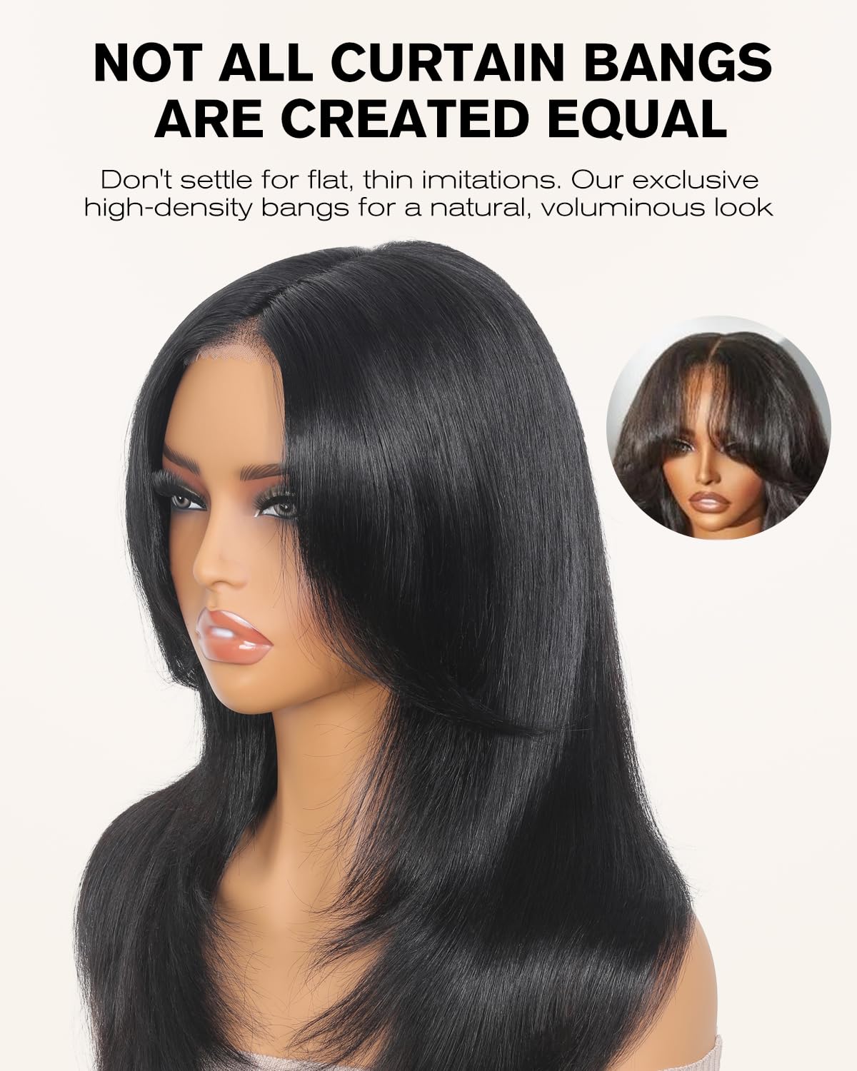 TUNFINE HD lace front wig with 6x6 closure for a seamless fit