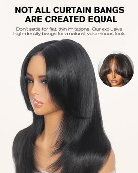 TUNFINE HD lace front wig with 6x6 closure for a seamless fit