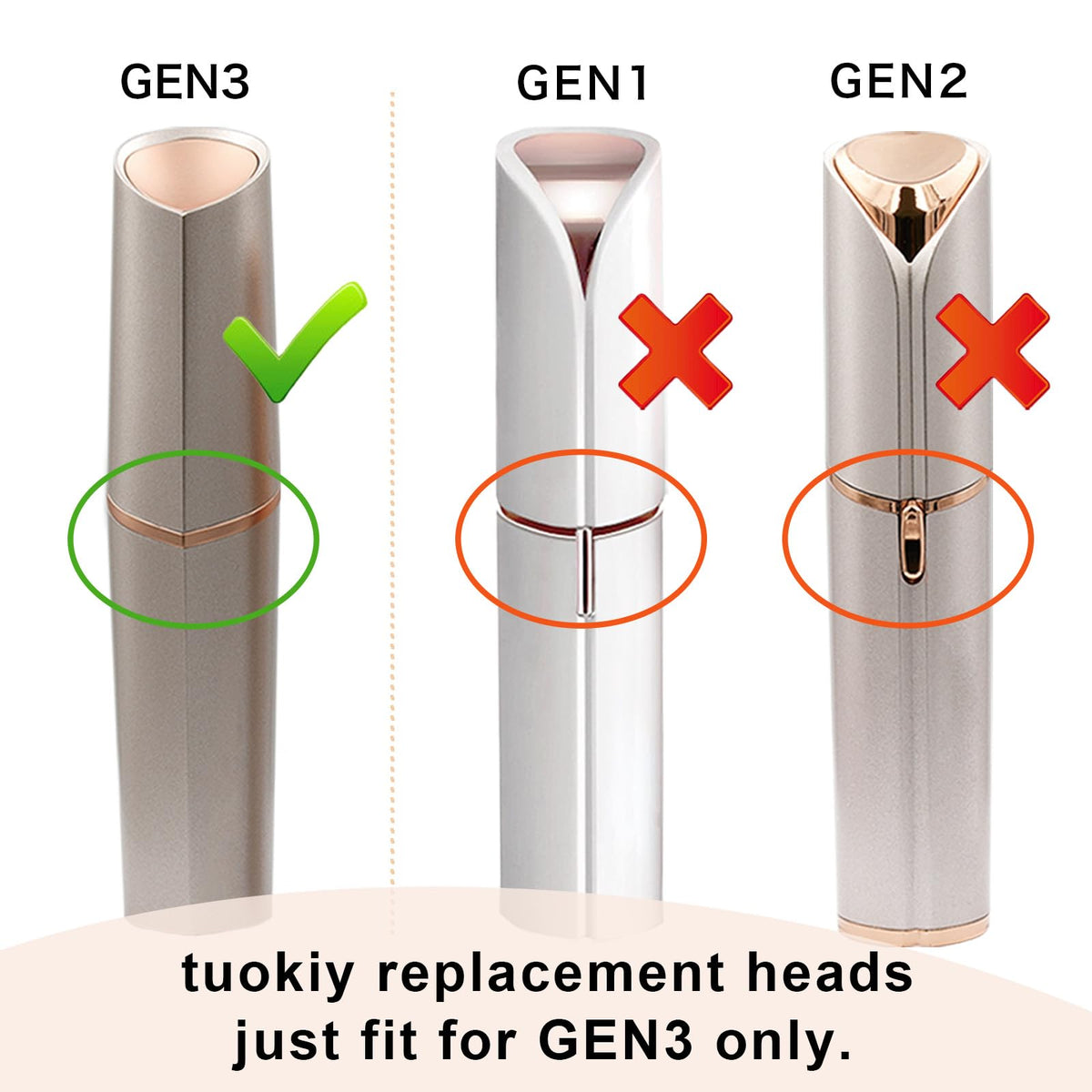 Tuokiy Gen 3 replacement heads 2-pack show practical packaging for quick replacement