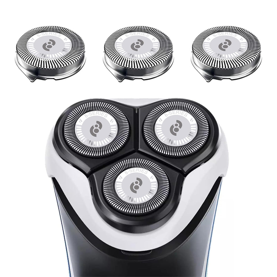 Tuokiy HQ8 replacement heads close-up for precise cutting on Aquatec shavers.