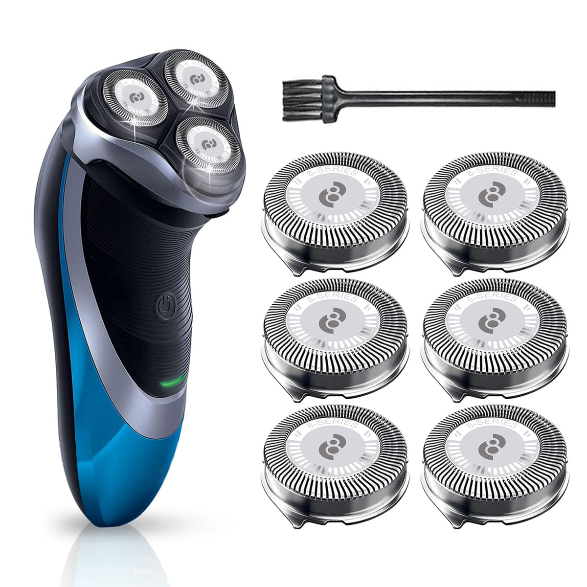 Tuokiy HQ8 replacement heads front view for easy shaving compatibility.