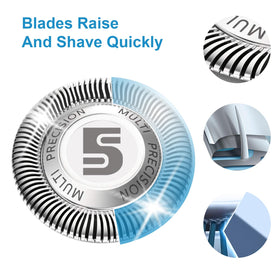 Tuokiy SH50 dual-action blades deliver efficient, close shaves.
