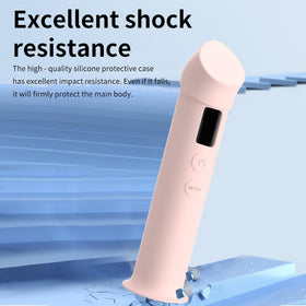 Right-side view of TUOOUT pink case emphasizing anti-slip texture.
