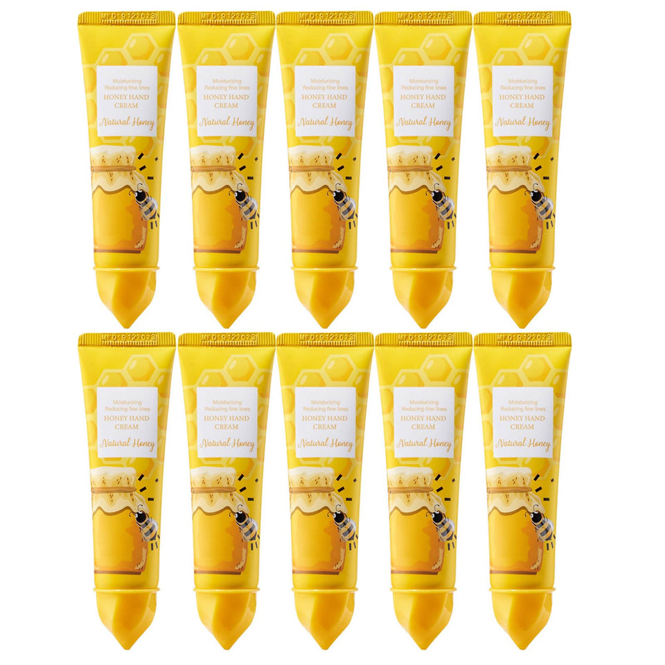 TUOSHITONG honey hand cream packaging shown as a travel-friendly 10-pack.