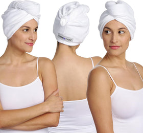 Turbie Twist 100% cotton hair wrap pack3 for quick, gentle drying.